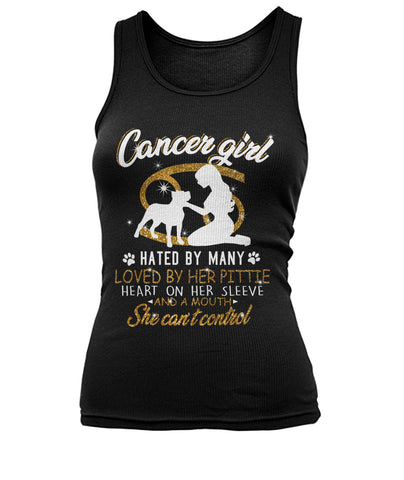 Cancer Girl Loved by her Pittie Women's Tank Top
