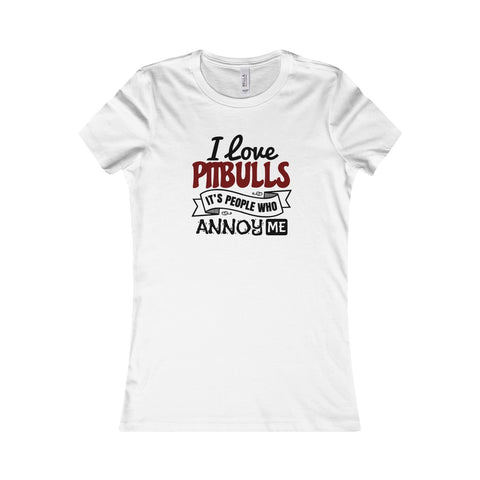 I love Pitbulls It's People Who Annoy Me T-shirt